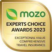 1Cover is the winner of the 2023 Mozo Experts Choice Awards for Exceptional Value Comprehensive Travel Insurance